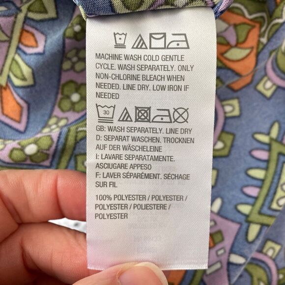 Joan Rivers Kaftan Mumu Maxi Dress Womens Petite XS Oversized Mrs Roper Boho - Picture 8 of 11